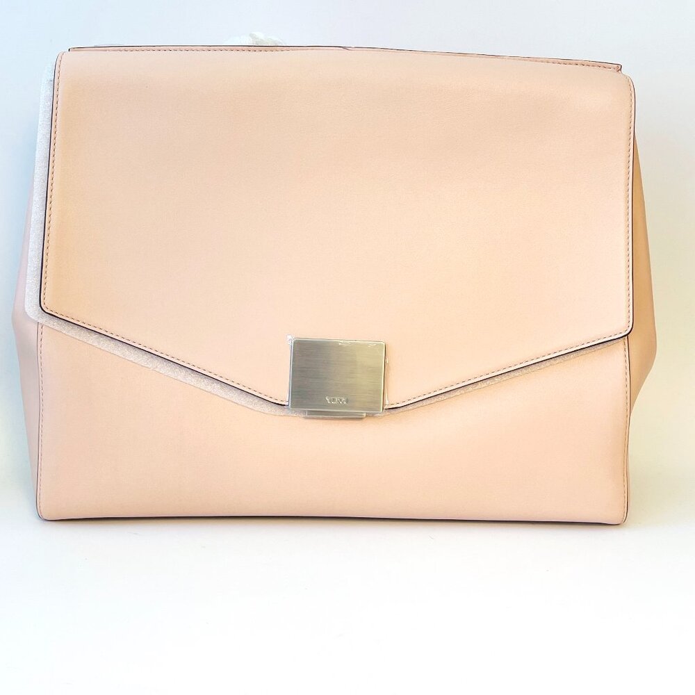 TUMI MARIELLA WOMEN'S 073508BL TAVI SATCHEL BUSINESS MESSENGER PINK CALF LEATHER